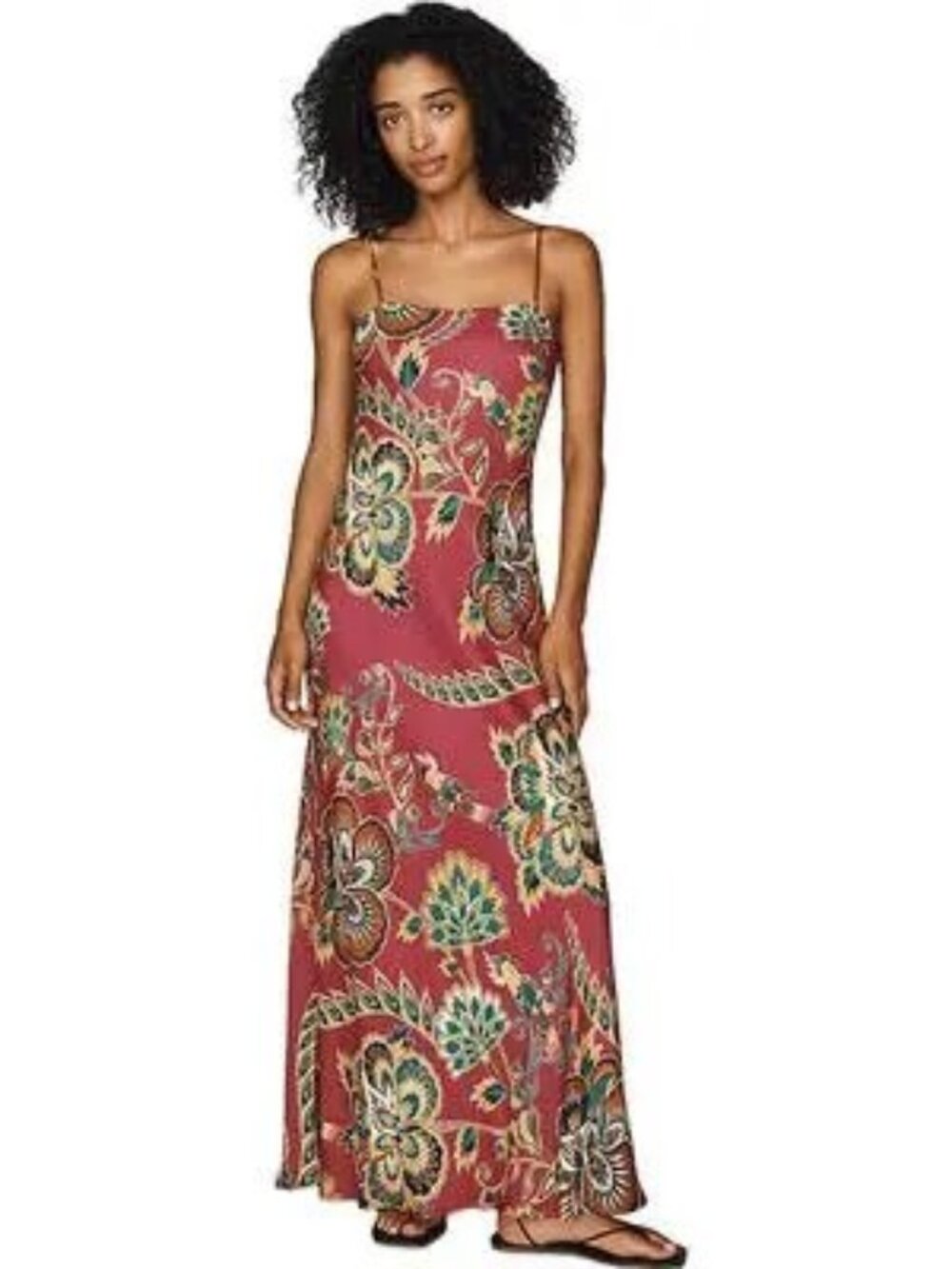 Farm Rio x Anthropologie Maxi Slip Dress Maxi Floral Size XS NWT